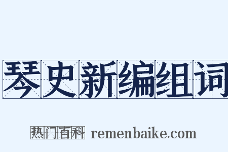 琴史新编组词是什么意思的图片